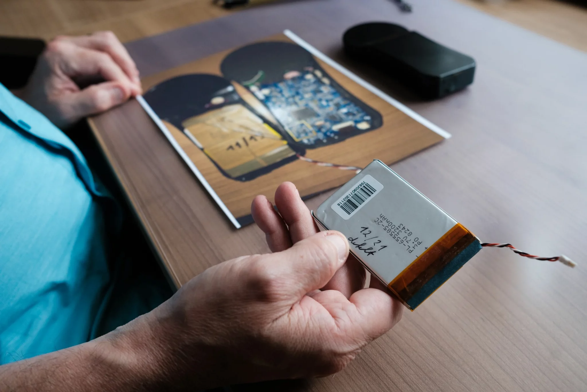 Markus Möllmann-Bohle has replaced the battery in the hand-held portion of his device several times. Credit: Nyani Quarmyne/Panos Pictures for Nature
